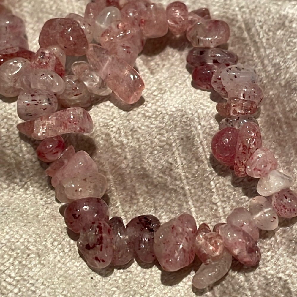 Cherry Tanzanian Natronite Chips Necklace 925 Sterling Silver New